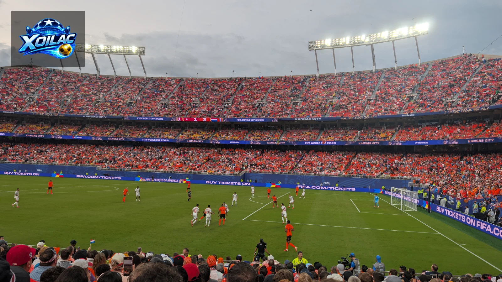 Đội tuyển Hà Lan tấn công trong trận gặp Tunisia tại World Cup 2026