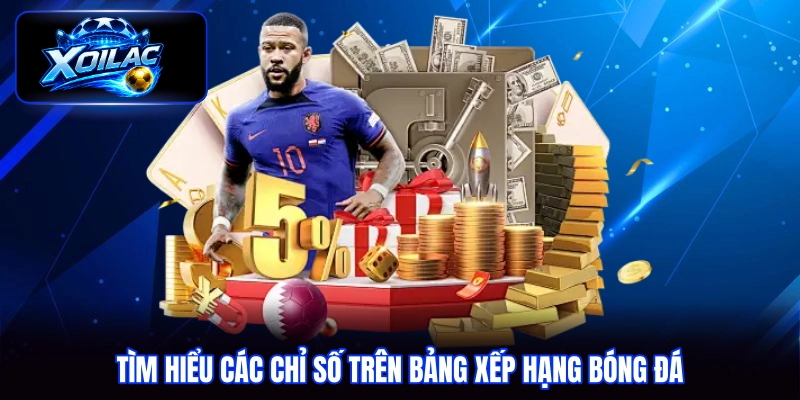 Tìm hiểu các chỉ số trên bảng xếp hạng bóng đá